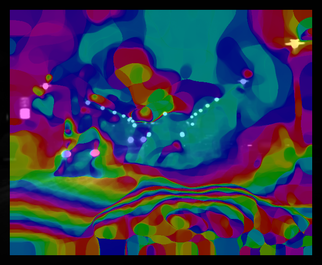 Nonlocal optical flow cyclic colors